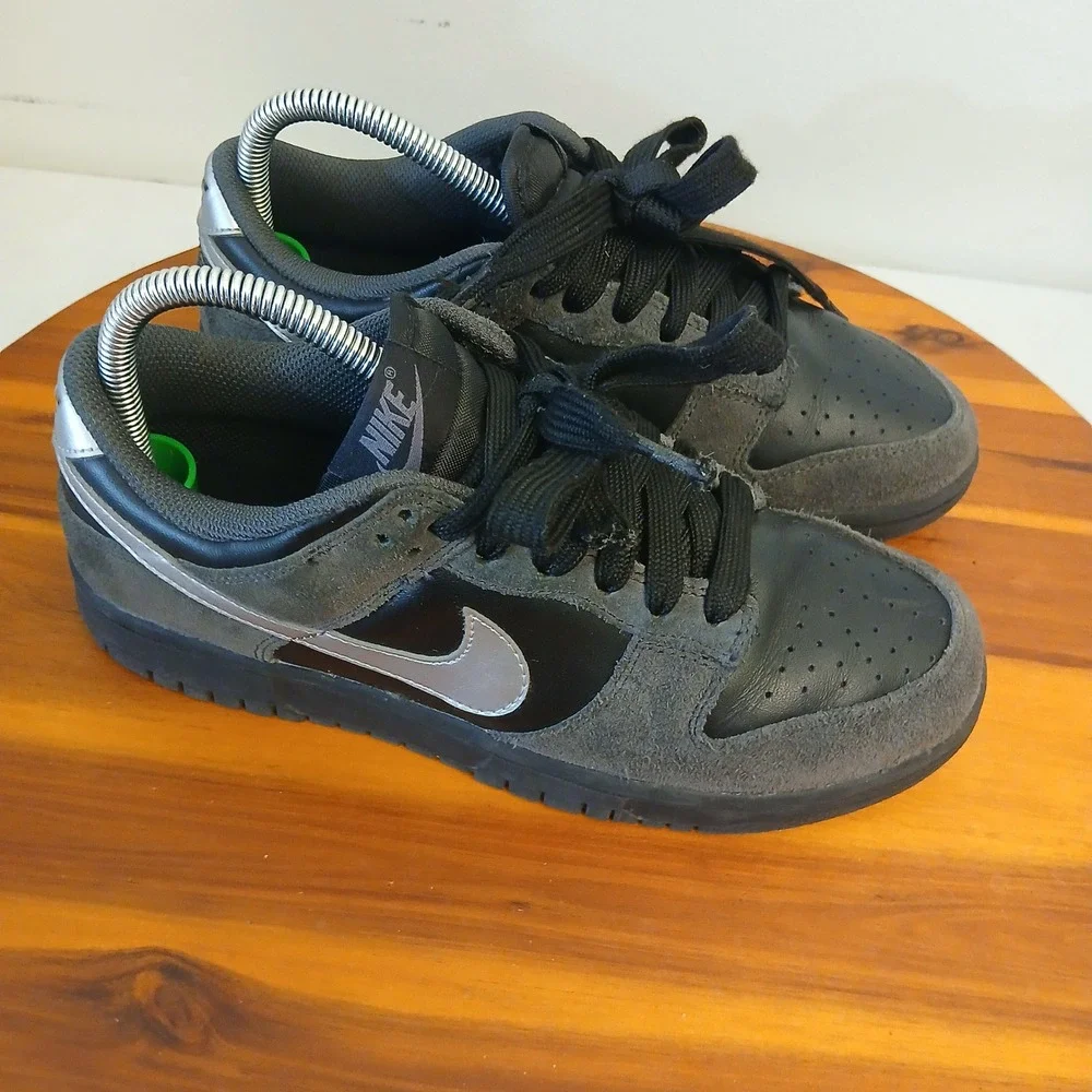 Nike Dunk Low Women 8 Black Grey Casual Shoes Sneakers II7636-001